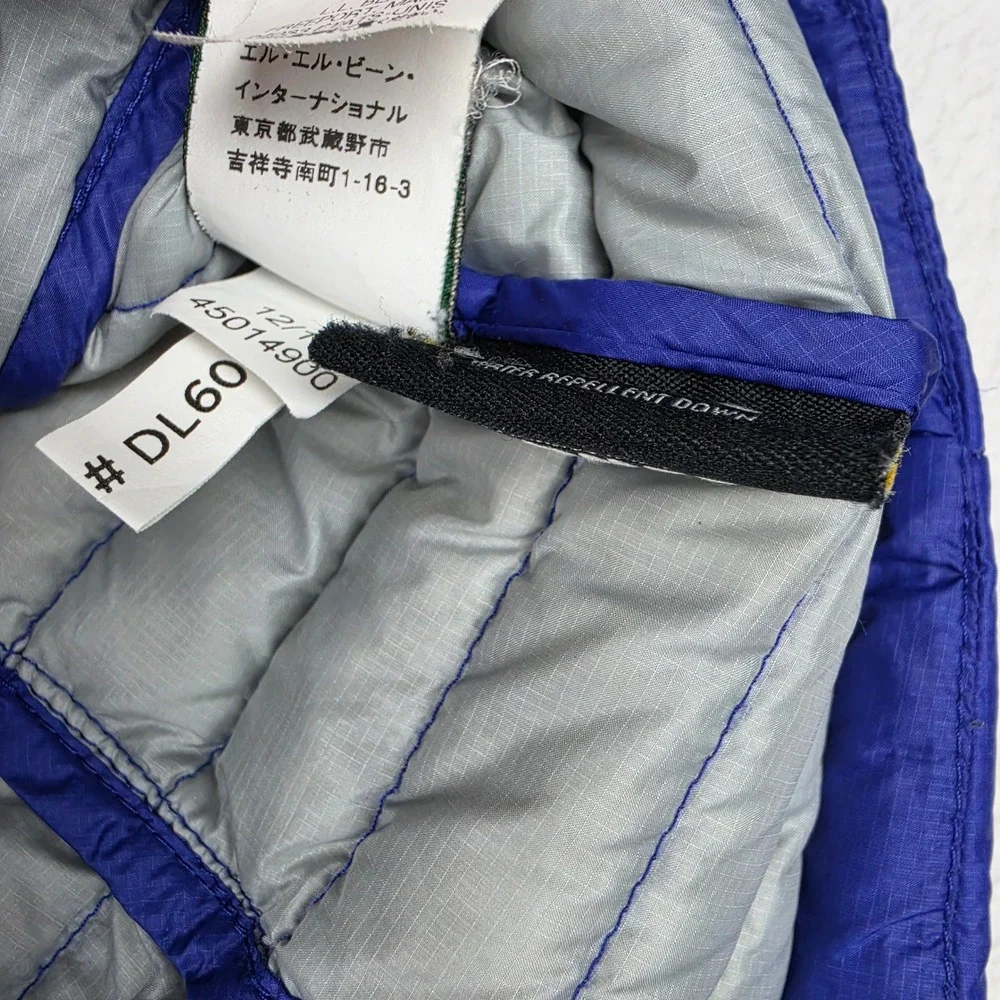 L.L. Bean Kids M 5-6 Ultralight 650 DownTek Puffer Jacket Blue 296982